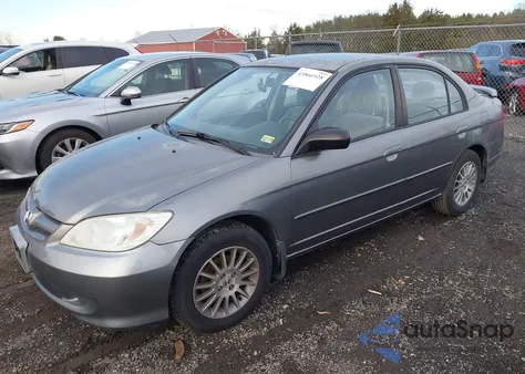 2005 Honda Civic Lx из США, поврежденный, VIN 2HGES16595H592320